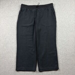 Lululemon Softstreme High Rise Wide Leg Cropped Pant Womens 14 Faded Black